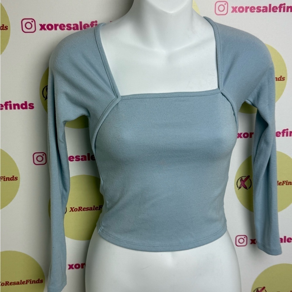 Women's Light Blue Square Neck Top bundle